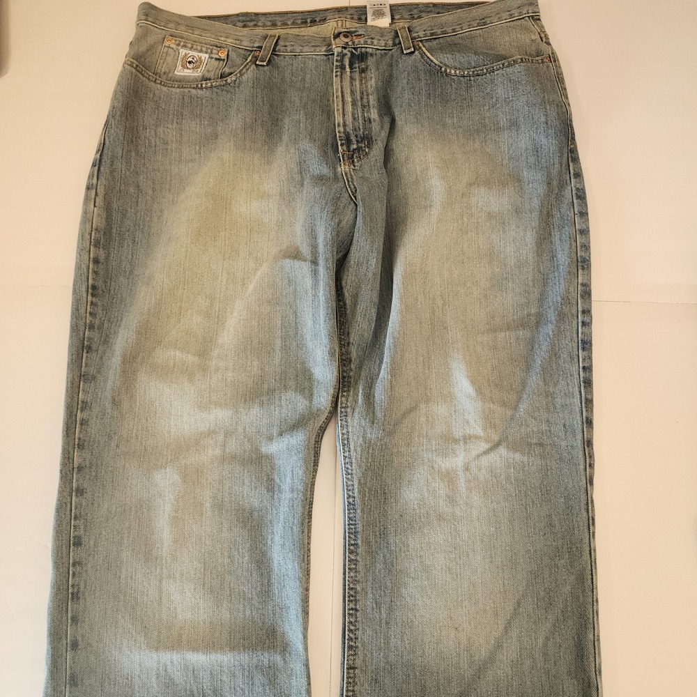 D29 Cinch Mens Relaxed Fit White Label Light Wash Jeans MB92834012 Size 42x34 - Picture 2 of 9